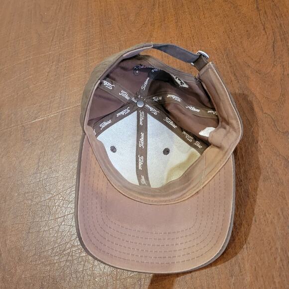 Titleist FJ Strap Back Cap Hat Golf Brown Baseball Cap New Era - Picture 6 of 8